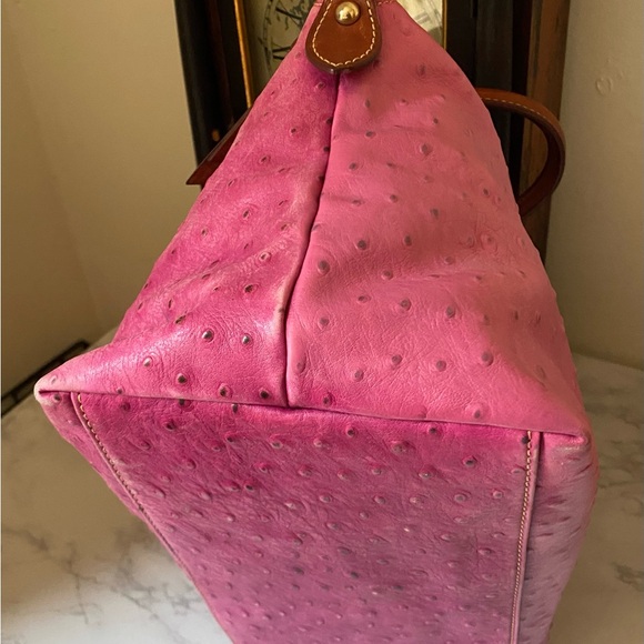 Dooney & Bourke Pink Ostrich Satchel - Picture 3 of 8